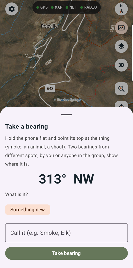 Taking a bearing