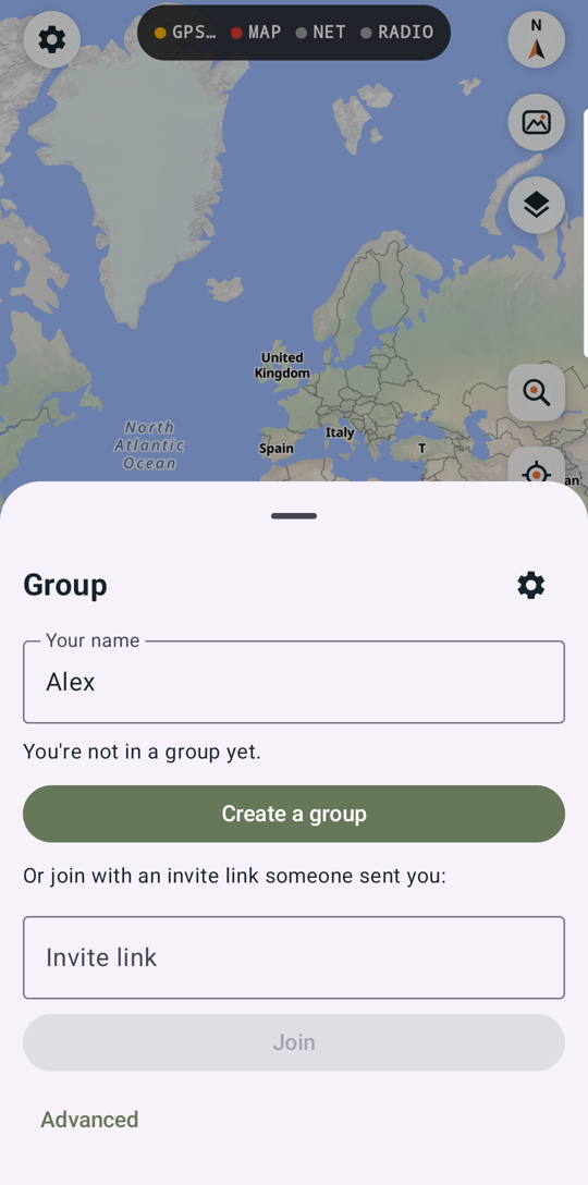 Joining a group (or creating one)
