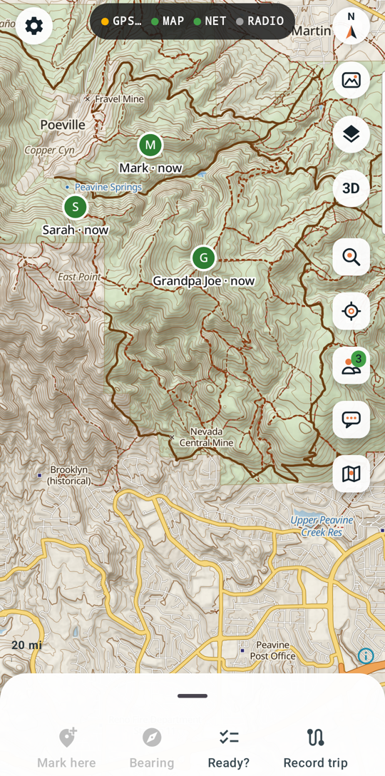 Your group on the map